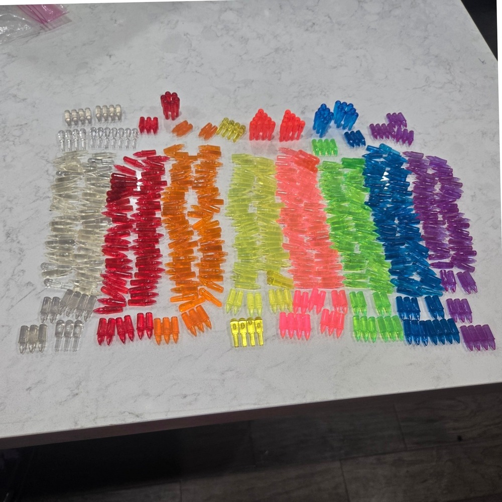 Vintage Lite Brite Replacement Peg Lot 440+ Pieces Mixed Shapes Colors Multi-Peg